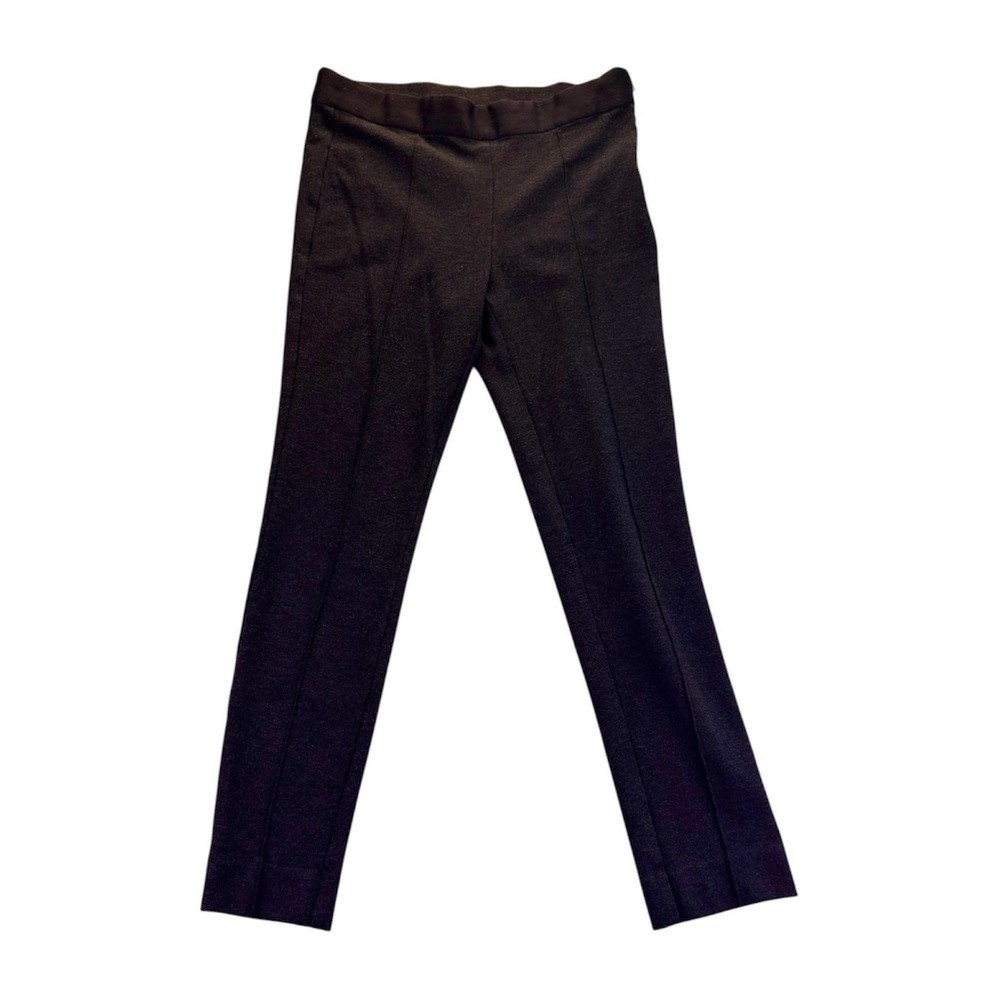 Everlane Womens Charcoal Grey Pintuck Knit Trousers 6 Side Zip Pant Career Wear